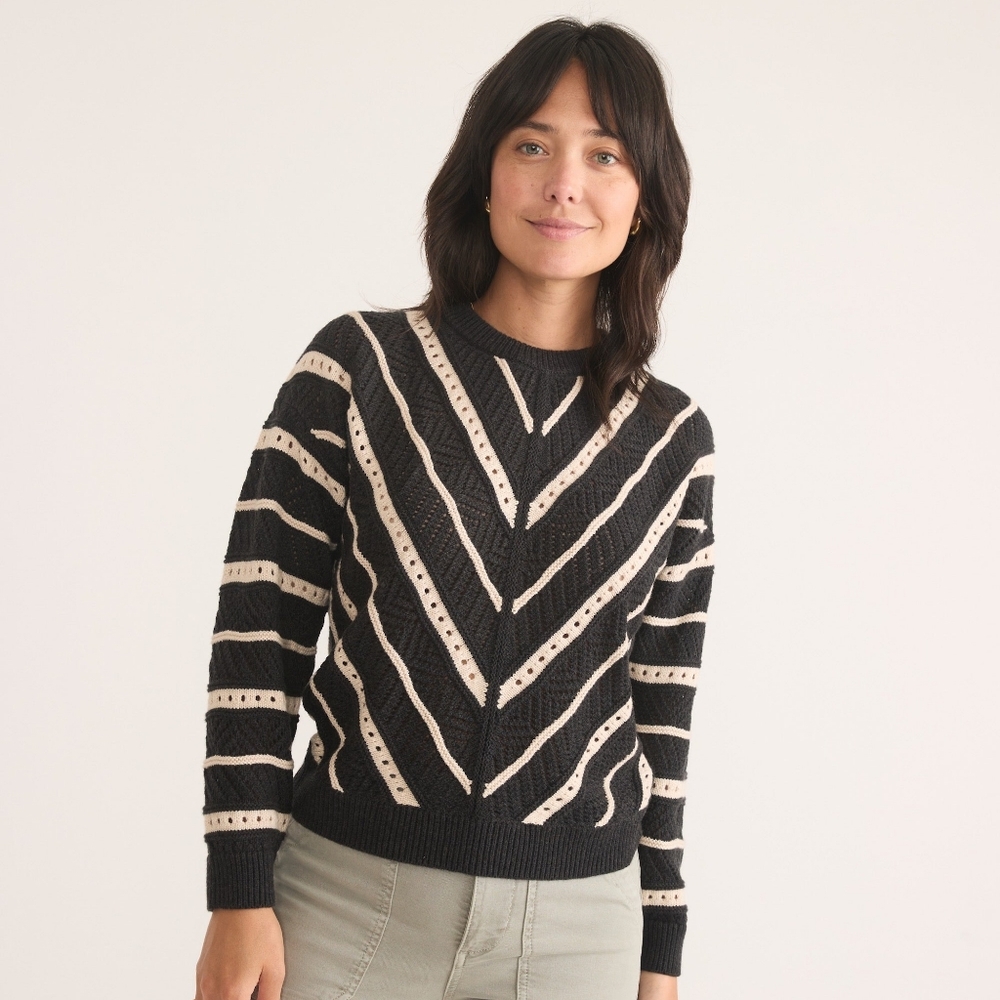 Marine Layer Brooke Textured Crewneck Sweater